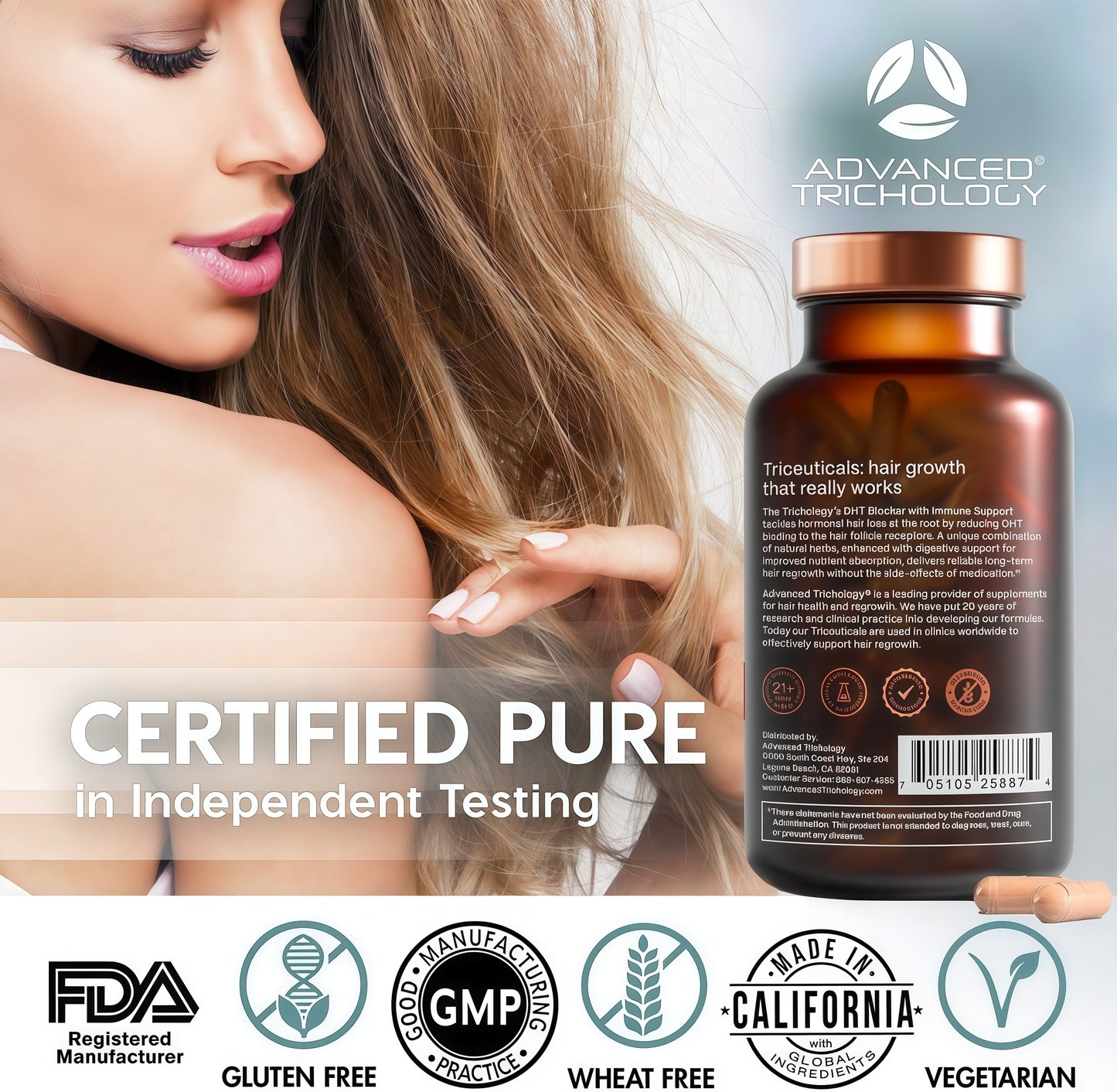 DHT Blocker - Hair Growth Supplement for Genetic Thinning for Men and Women | Guaranteed, Backed by 20 Years of Experience in Hair Loss Treatment Clinics